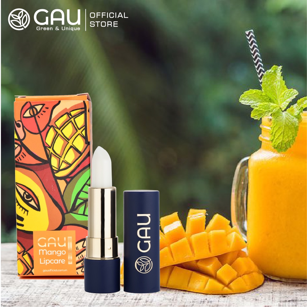 Son Dưỡng Môi Chiết Xuất XOÀI hoàn toàn Tự Nhiên GAU Mềm Mọng Giảm thâm Giảm Khô Nứt Tránh Bong Tróc