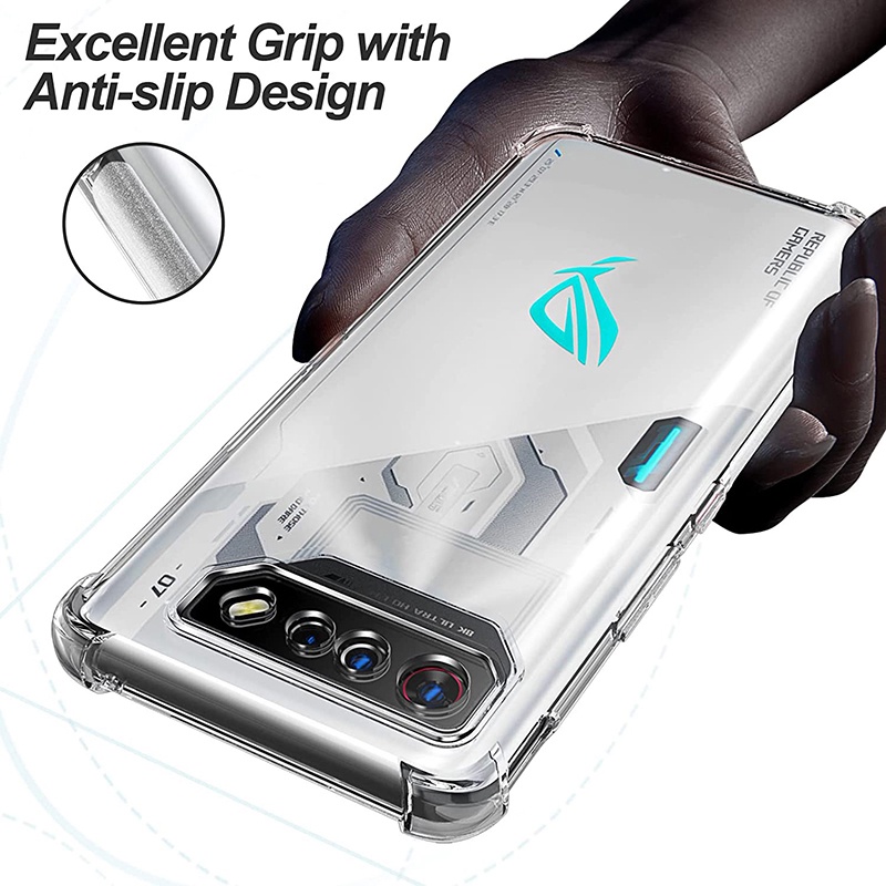 Ốp Điện Thoại TPU Gel Mềm Trong Suốt Chống Sốc Hấp Thụ Sốc Cho Asus ROG Phone 7 6 Pro 2 3 5s 5 Ultimate