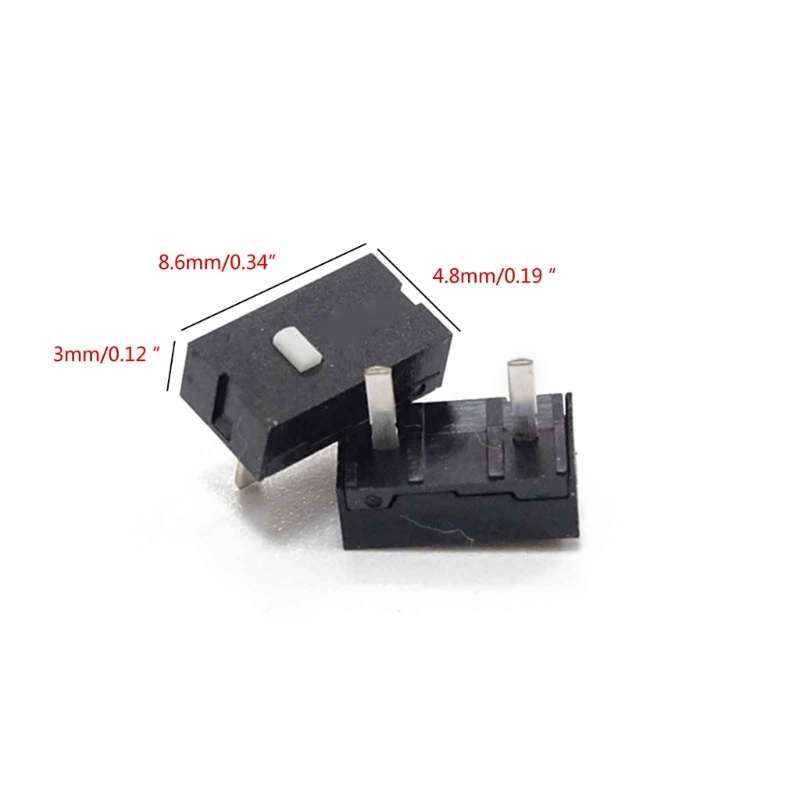 2PCS TTC 2 Pins Blue Dots Mouse Micro Switch For  Imperator Naga Hex