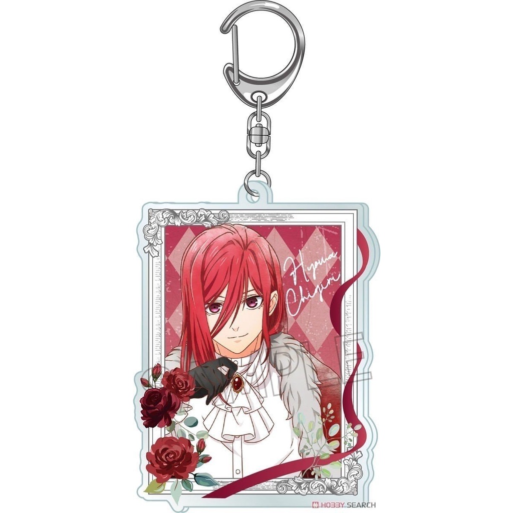 Móc khóa in hình BLUE LOCK Tiền đạo số 1 ver KHUNG HOA HỒNG anime chibi Mica trong acrylic quà tặng dễ thương