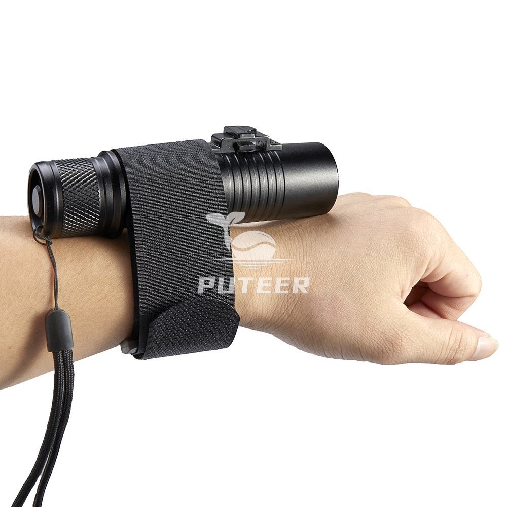 Đèn pin LED dưới nước có dây đeo cổ tay, công tắc từ tính - Phù hợp lặn tự do và câu cá