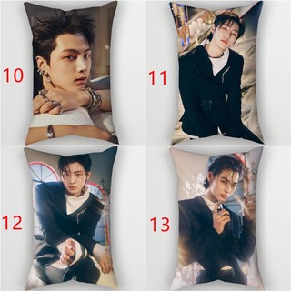 Vỏ gối ENHYPEN < DARK BLOOD > Jungwon, Jay, Jake, Ni-Ki, Heesung, Sunghoon và Sunoo Vỏ gối Polyester một mặt Vỏ đệm ghế Sofa ô tô Trang trí nhà cửa (Không có lõi)