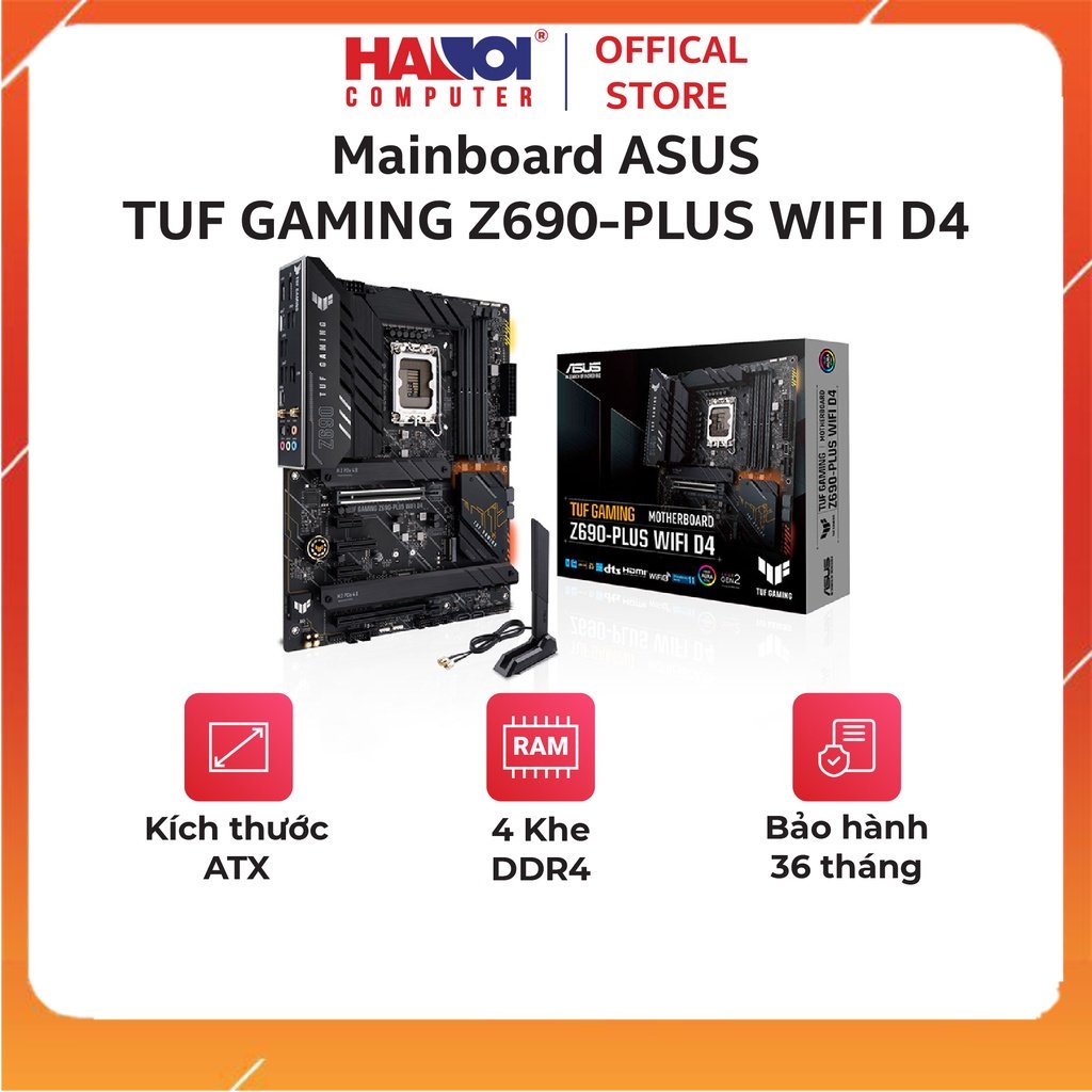 Mainboard Asus Tuf Gaming Z690 Plus Wifi D4 Intel Z690 Socket 1700 Atx 4 Khe Ram Ddr4 4130