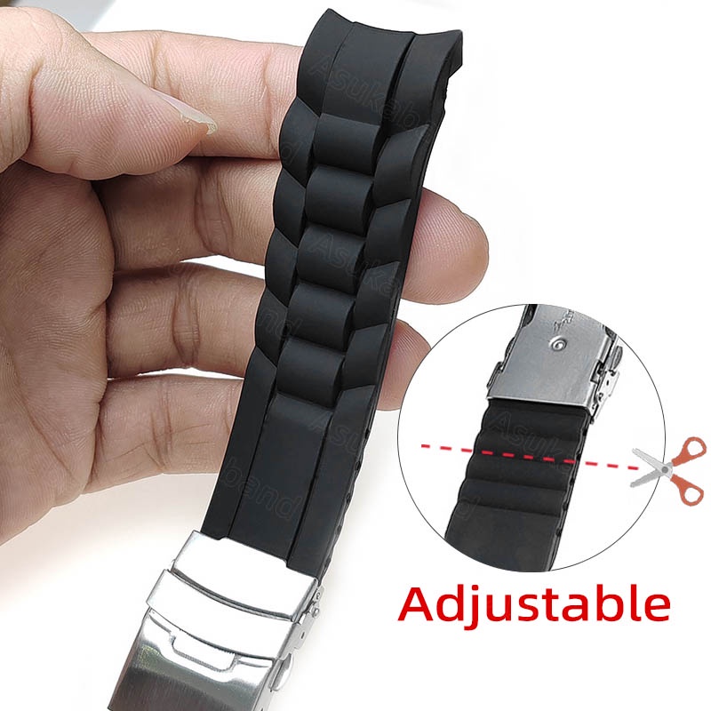Dây Đeo Đồng Hồ Bằng Silicone Chống Nước Cho Seiko Diver Oyster Water Ghost Arc