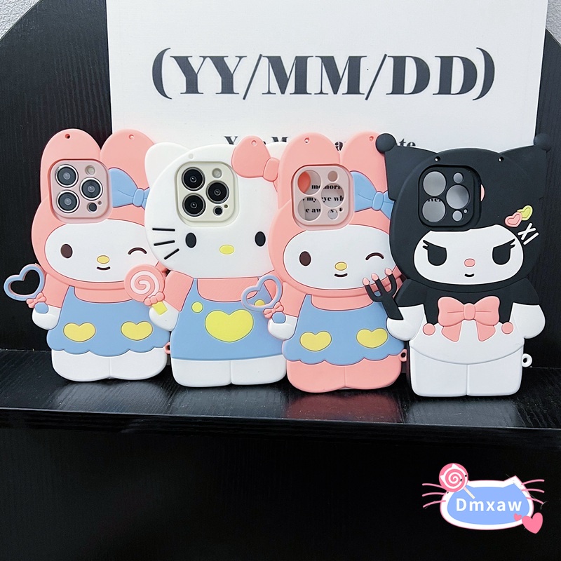 Vỏ Silicon Mèo Kitty Cho Vivo Y02 Y02T Y02A Y77 Y77E Y22 Y22S Y16 4G Y35 2022 4G Y17 Y15 Y12 Y11 Y20 / Y20i / Y20S / Y12S / Y11S S1 Pro Y9S Y7S Vỏ Giai Điệu Dễ Thương Hoạt Hình Kuromi