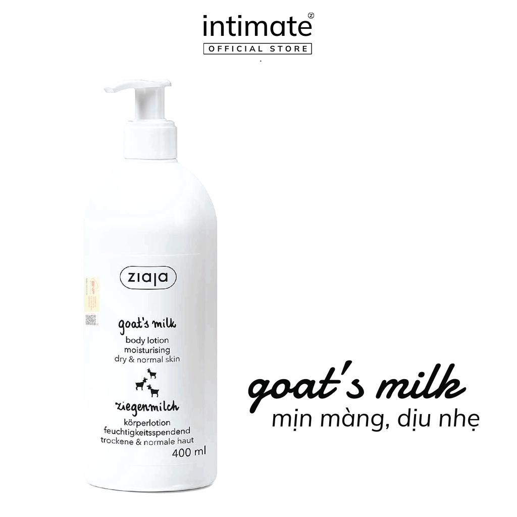 Sữa Dưỡng Thể Goat's Milk Body Lotion ZIAJA Cấp Ẩm Nhiều Giờ, Giúp Nuôi