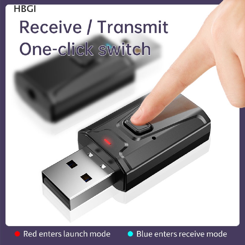 HBGI> Mini USB Bluetooth 5.0 Transmitter Receiver Stereo Adapter 3.5mm ...