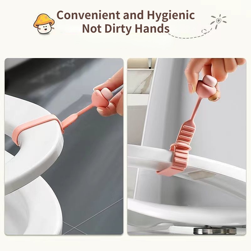 Dụng Cụ Nhấc Nắp Bồn Cầu Bằng Silicone Chống Bẩn Có Tay Cầm