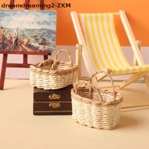 1: 12 Nhà búp bê Giỏ đựng đồ thu nhỏ Thực phẩm rau củ Khung dệt Mô hình nhà bếp Trang trí Phụ kiện nhà búp bê [zkm]