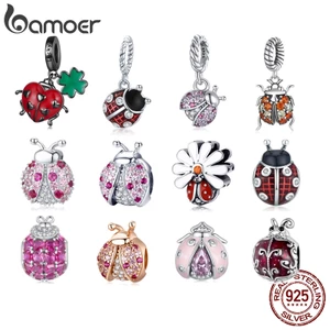 Hạt BAMOER bạc 925 kiểu bọ rùa dùng làm trang sức thủ công