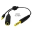 BTM 6 35mm 1 4 Inch Mono Jack Splitter Cáp Dẫn Cắm 3 5mm Nam 4Pole + 6 35mm Nữ Y Spiltter Cáp
