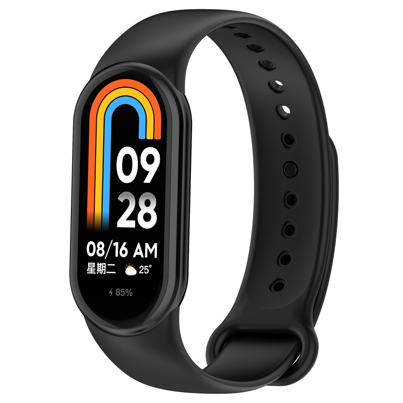 Dây đeo silicon mềm thay thế cho Xiaomi Mi Band 8/9/10, vòng cổ tay nhiều màu
