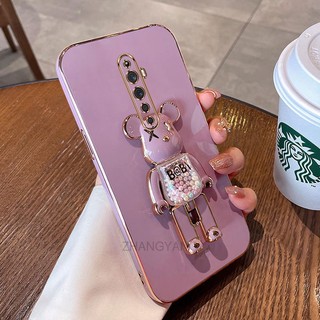 ốp lưng oppo reno2 f reno 2f reno 2 reno Ốp Điện Thoại TPU Silicon Mềm Mạ Điện Xoay 3D Có Giá Đỡ Hình Gấu Kẹo Cho oppo reno2 f reno 2f reno 2 reno