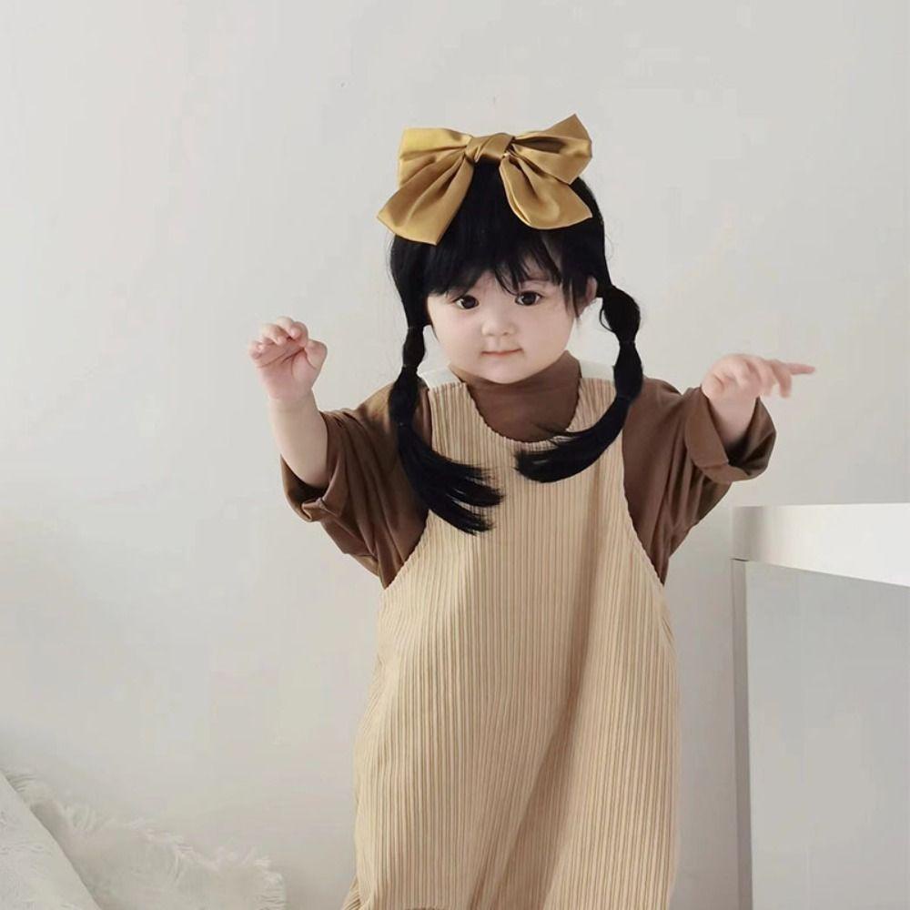 QEARY Tóc Giả Cho Bé Hàng Ngày Dễ Thương Thời Trang Lông Tơ Tổng Hợp Trang Trí Sơ Sinh Bé Mũ Đạo Cụ Chụp Ảnh Bé Gái Ngắn Bob Tóc Giả