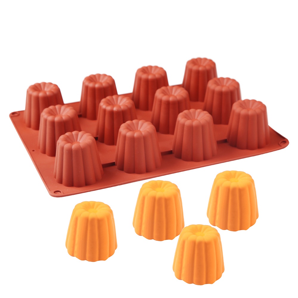 Khuôn Silicone 6 / 12 / 15 Ngăn Làm Bánh Kiểu Pháp