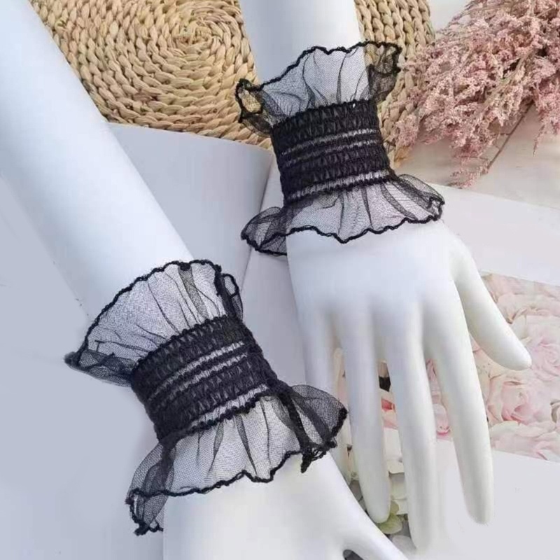 Jennifera Ngọt Ngào Ren Cổ Tay Vòng Tay Người Phụ Nữ Trang Trí Vòng Tay Áo Sơ Mi Thanh Lịch Áo Len Tiếp Liệu