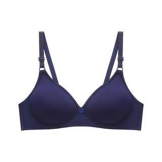 Áo Lót Cúp Ngực Nhỏ Hai Hàng Nút Cài Không Gọng Màu Trơn luyoo34