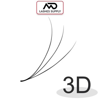 Mi fan 3D độ cong C - CC - D, độ dày 0.7 - 1 hộp 500 fan - dụng cụ nối mi