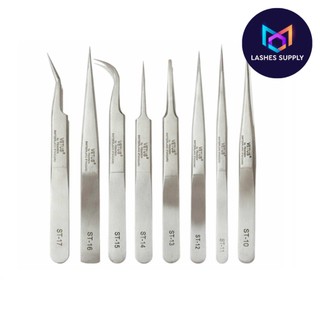 Nhíp Tách Thẳng ST12  LASHES SUPPLY, Nhíp Cong St15 Chuyên dụng Nhặt lông Yến - Gắp Linh Kiện Điện Tử