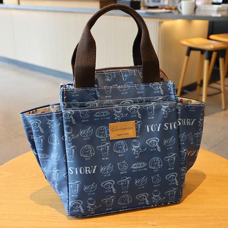 Túi hộp cơm Bento vải Oxford cách nhiệt, đựng cơm trưa/dã ngoại