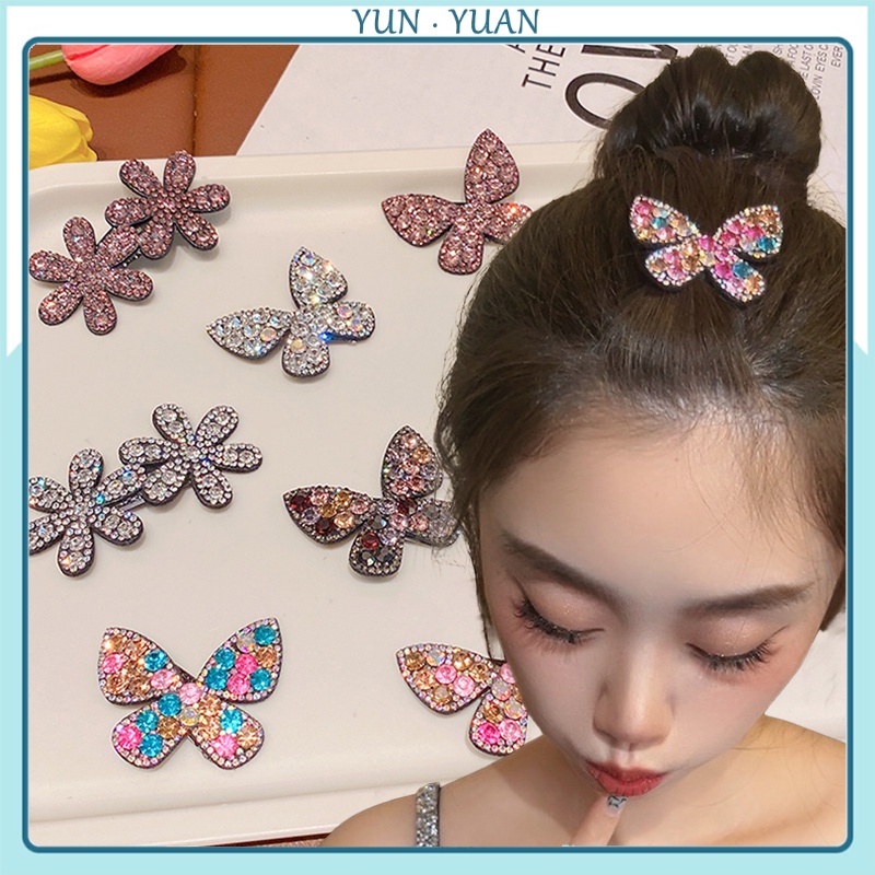 Kẹp Tóc Hình Bướm Đính Đá Ngọt Ngào Thời Trang Hàn Quốc Cho Nữ