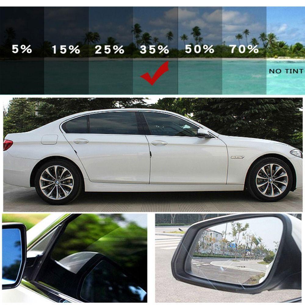 Faniellapowell 1 Cuộn 50x3m Phim Tint Cửa Sổ, Chống Tia UV Năng Lượng Mặt Trời Nhiệt Khối UV Lá Xe Ô Tô, VLT Bền 1% -50% Đen Bóng Nắng Kính Dán Kính Chắn Gió