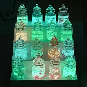 Lọ Điều Ước Dạ Quang Thủ Công Trong Suốt Treo Móc Khóa / Vòng cổ / Túi Điều Ước Trái Cây DIY