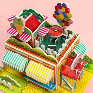Đồ Chơi Xếp Hình Ngôi Nhà 3D Bằng Bìa Xốp Cho Bé Mô hình 3D giấy tự lắp ráp SUNNY DAY