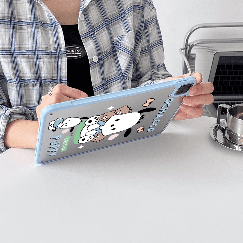 Vỏ nhựa Acrylic cứng Puppy và Pochacco họa tiết Vỏ tương thích với IPad 7 8 9 10th Air3 Air4 Air5 10.9 "Pro10.5 10.2" Pro11 Air11 A16 2025