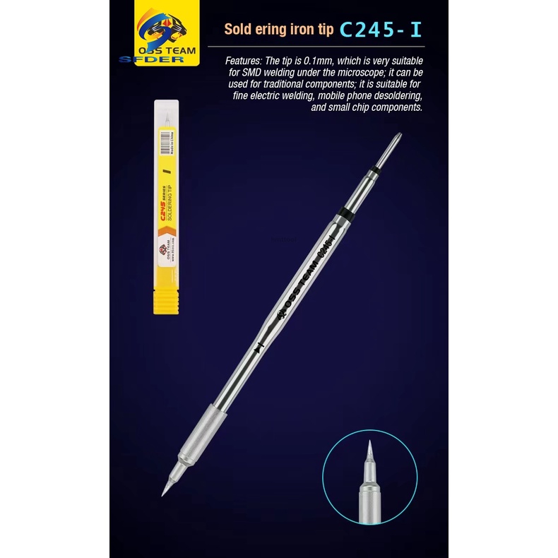 OSS C245 I IS K SK Đầu Hàn Đầu Sắt Hộp Mực Tương Thích Cho Trạm Hàn T245 Công Cụ Sửa Chữa Điện Thoại