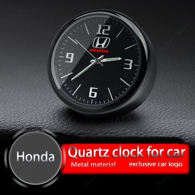 Đồng Hồ Thạch Anh Mini Màu Dạ Quang Gắn Lỗ Thông Gió Xe Hơi Honda City Hrv Civic Wrv Brio BRV Fit Accord Vezel