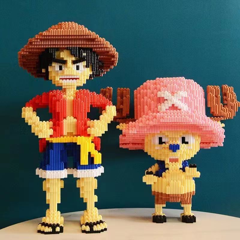 Khối Xây Dựng Đồ Chơi Lắp Ráp Luffy 32cm Nhân Vật Hoạt Hình Lớn Gửi Đồ Chơi Giáo Dục Lắp Ráp Mô Hình Búa
