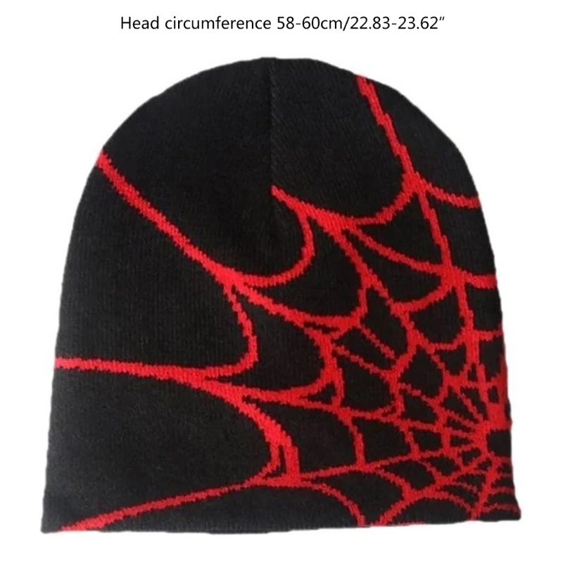 Mũ Beanie Y2K Y2K Đính Mạng Nhện