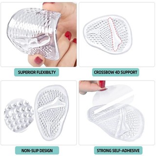 Miếng Lót Giày Cao Gót Giảm Đau Nửa Bàn Chân Bằng Silicon Gel Mềm Dành Cho Bạn Nữ Mang Giày Cao Gót