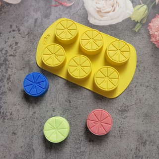 Khuôn Silicon Hình 6 Trái Cây Hoa Quả Tự Làm Kẹo Thạch Pudding Xà Phòng Khuôn Fondant Socola Nướng Bánh Trang Trí