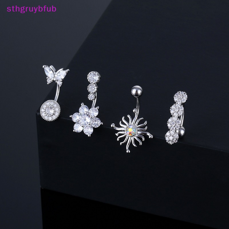 Khuyên Rốn Đính Đá Hình Hoa Quyến Rũ Cho Nữ