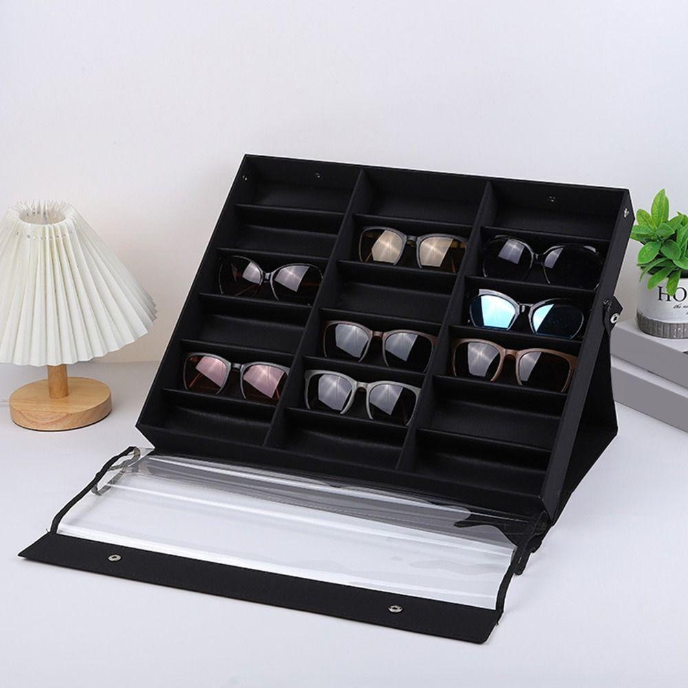 HOBBYIN 18 Lưới Kính Khay Da Kính Mắt Giá Đỡ Kính Khung Khay