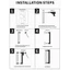 TOPTOOLCX 8 "Nổi Nhà Số Chữ Cái 911 Tầm Nhìn Biển Báo Hộp Thư Số Trang Trí Với Bộ Móng Tay