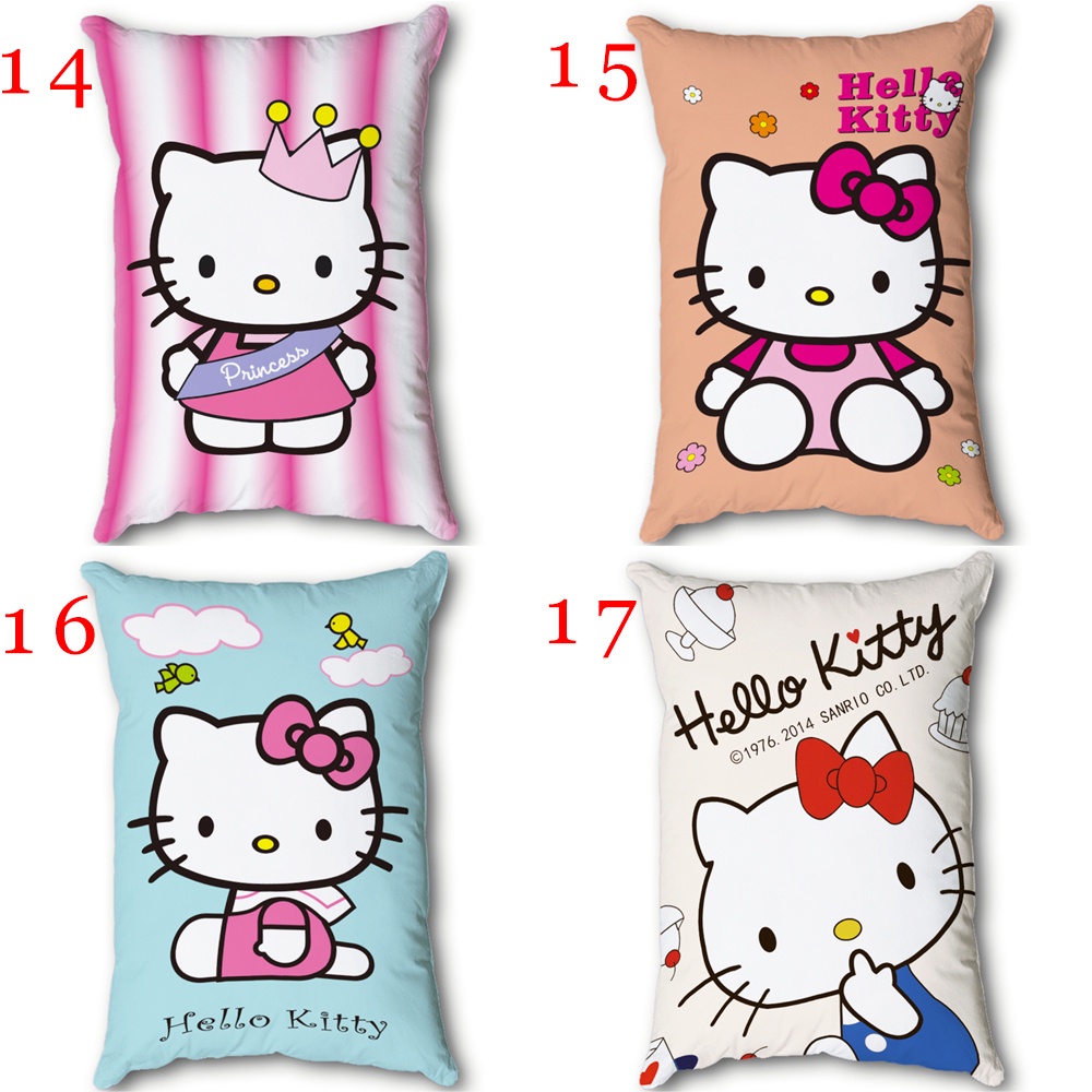 Vỏ Gối Chữ Nhật Một Mặt In Hình Hello Kitty Màu Hồng Dễ Thương Trang Trí Nhà Cửa (Không Kèm Lõi)