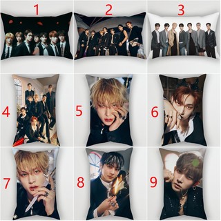 Vỏ gối ENHYPEN < DARK BLOOD > Jungwon, Jay, Jake, Ni-Ki, Heesung, Sunghoon và Sunoo Vỏ gối Polyester một mặt Vỏ đệm ghế Sofa ô tô Trang trí nhà cửa (Không có lõi)