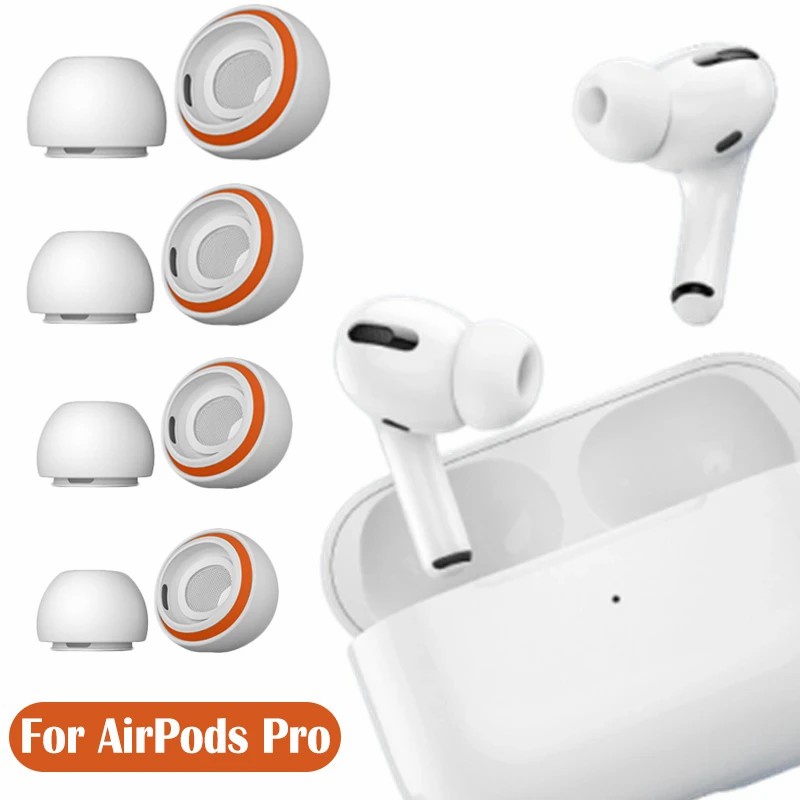 1 Cặp Nút Bọc Đầu Tai Nghe Bằng Cao Su Non Mềm Cách Âm Thay Thế Cho Airpods Pro 1 / 2