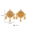 Cát Vàng Đốt Xanh Fu Nhân Vật Đua Trống Rocking Trống DIY Handmade Mặt Dây Chuyền Phụ Kiện Túi May Mắn Vòng Cổ Vòng Tay Phụ Kiện