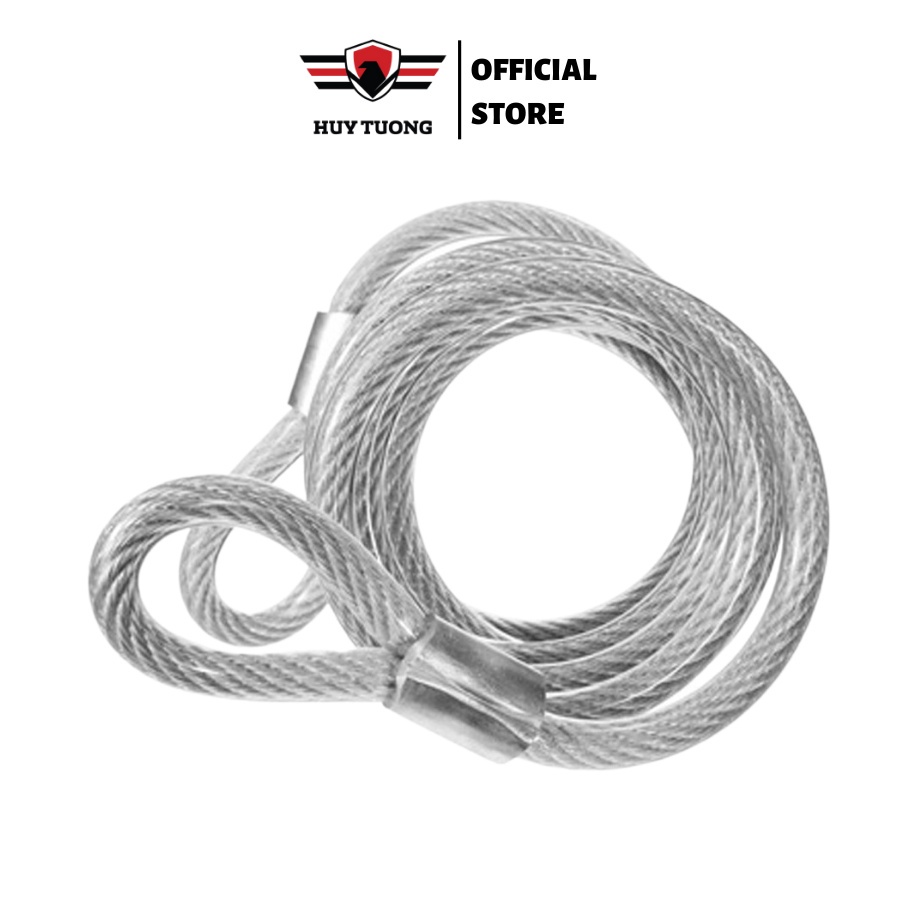 Ảnh Dây cáp khoá xe máy bọc nhựa 1m/2m/3m/4m/5m/6m/7m/8m/9m/10m 10 ly - Huy Tưởng 2
