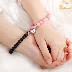 Vòng Tay Chuỗi Hạt Đá Mã Não Có Từ Tính Thời Trang Cho Cặp Đôi
