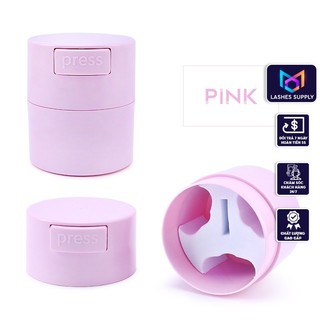Hũ đựng keo LASHES SUPPLY loại 1 _ hũ gạo đựng keo, màu đen + màu hồng - DỤNG CỤ NGHÀNH MI - MI FAN SẴN