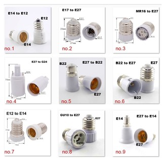 2 Đuôi Đèn Chuyển Đổi E27 GU10 G9 E12 B22 MR16 Sang E27 E40 E14 AC Cho Bóng Đèn Bắp