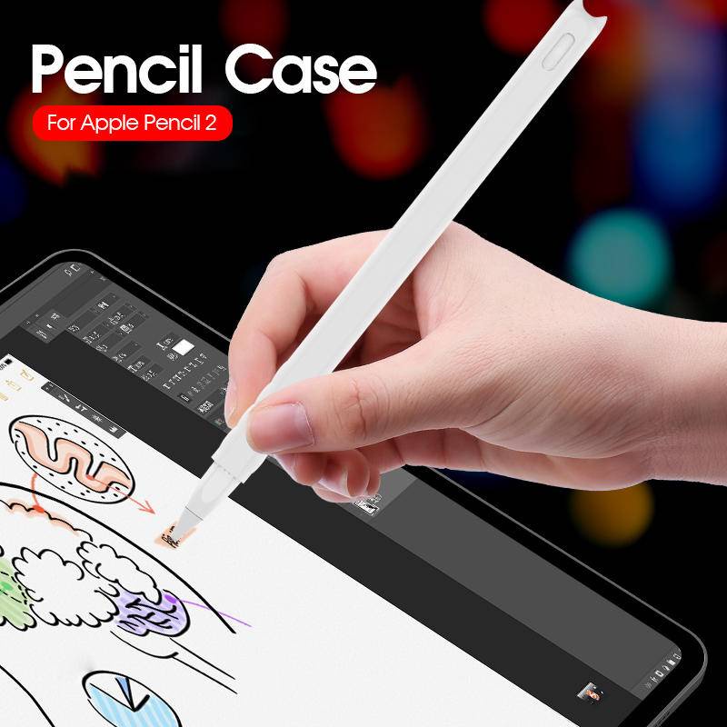 Ốp Silicon Mềm Cho Apple Pencil 2 Thế Hệ Bút Ipad Stylus Chống Rơi Và Chống Trơn Trượt Vỏ Bảo Vệ Phụ Kiện