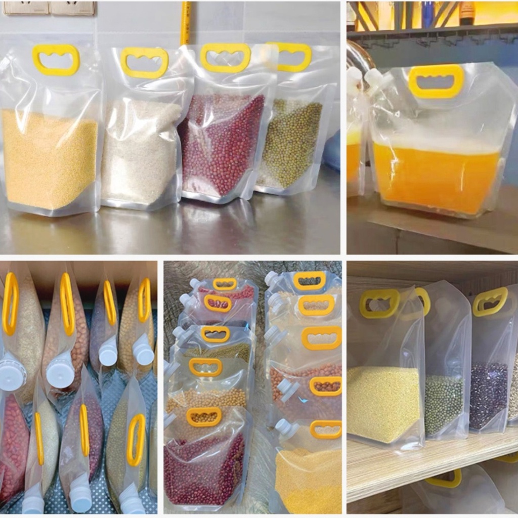 Túi Đựng Gạo Dày Dặn Trong Suốt Chống Ẩm Mốc Tiện Dụng