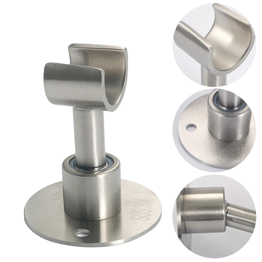 Giá Đỡ Vòi Hoa Sen Bằng Thép Không Gỉ 304 Tải Trọng Mạnh Xoay 360 Độ Kèm Ốc Vít ° Giá Đỡ Xoay Điều Chỉnh Được Có Móc Treo Cho Phòng Tắm