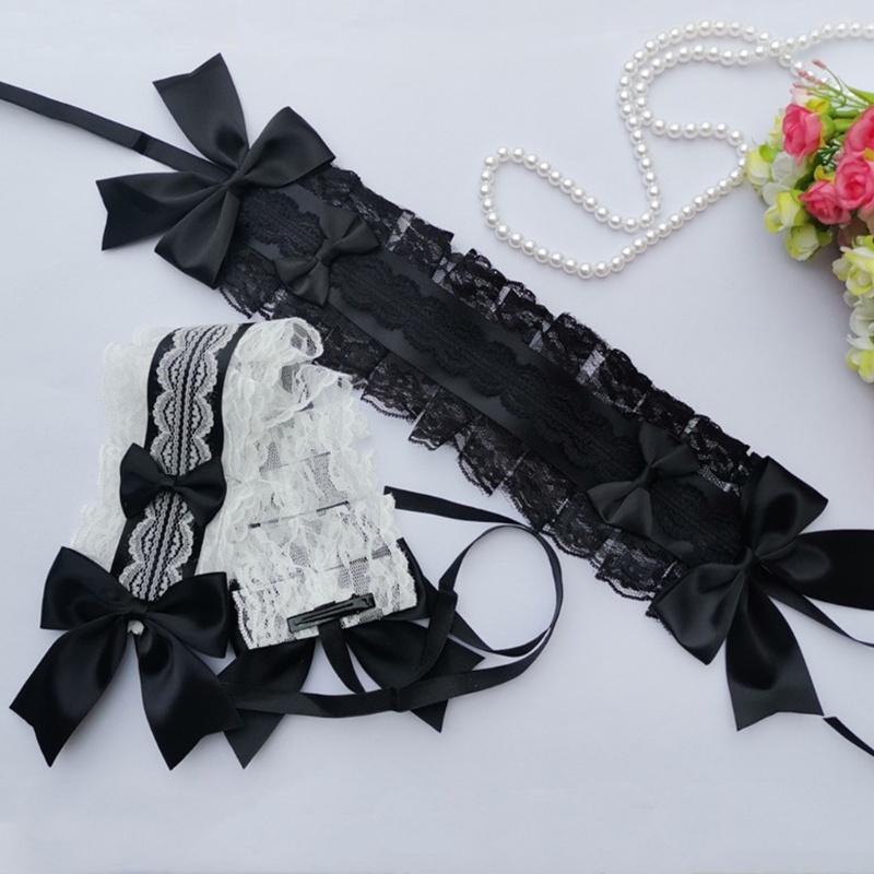 Cinna Rộng Ren Đầu Chống Trơn Trượt Nữ Đảng Băng Đô Quấn Tóc Cosplay Đảng Anime Mũ Đội Đầu
